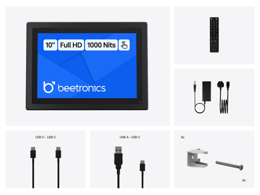 10 inch touchscreen metal (high brightness)