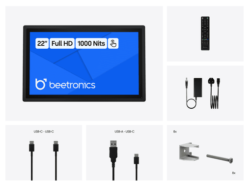 22 inch touchscreen metal (high brightness)