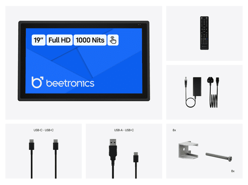 19 inch touchscreen metal (high brightness)